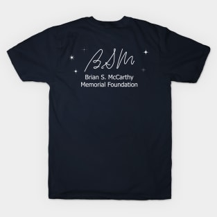 BSM Foundation White Logo on Navy Blue T-Shirt